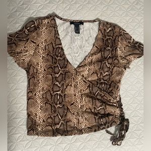 Forever 21 snake print top size medium